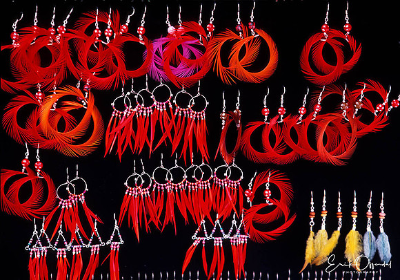 Indigenous craft display, Panajachel, Guatemala
